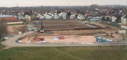 Von oben Am alten Sportplatz Baugebiet A